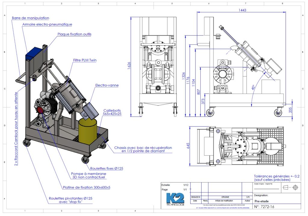 Plan skid de filtration